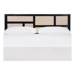 Safavieh Nariely Rattan Headboard in Black