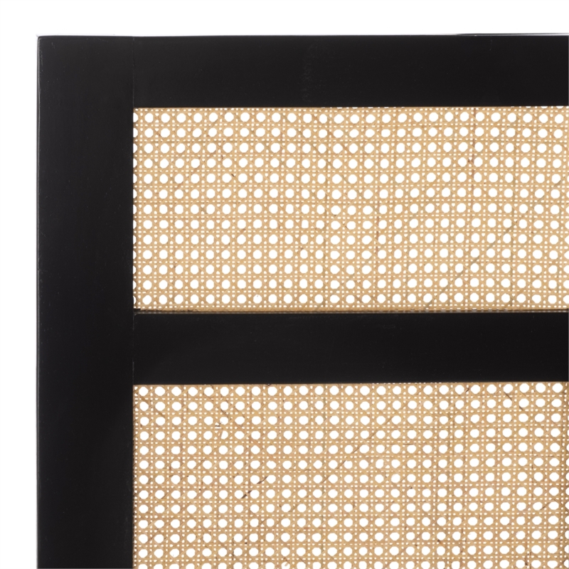 Safavieh Nariely Rattan Headboard in Black