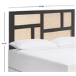 Safavieh Nariely Rattan Headboard in Black
