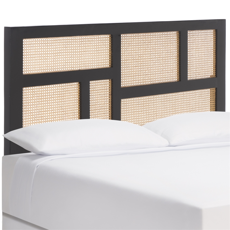 Safavieh Nariely Rattan Headboard in Black