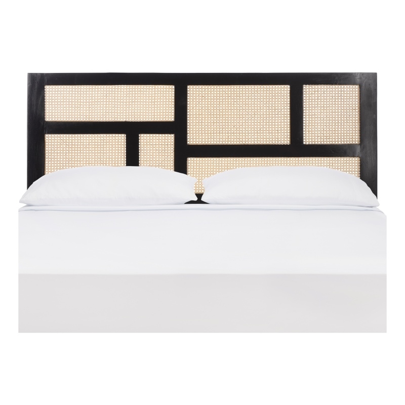 Safavieh Nariely Rattan Headboard in Black