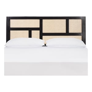 Safavieh Nariely Rattan Headboard in Black