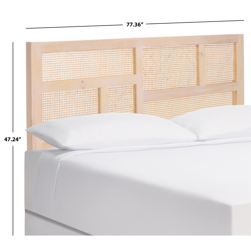 Safavieh Nariely Rattan Headboard in White