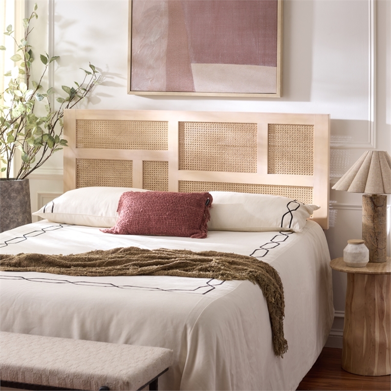 Safavieh Nariely Rattan Headboard in White