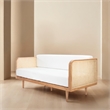 Safavieh Petroski French Cane Rattan Sofa in Natural