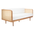 Safavieh Petroski French Cane Rattan Sofa in Natural