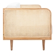 Safavieh Petroski French Cane Rattan Sofa in Natural