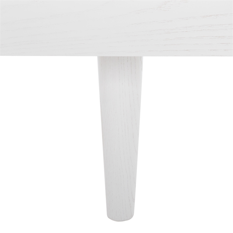 Safavieh Petroski French Cane Rattan Sofa in White / Natural