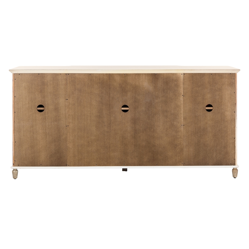 Safavieh Lecarlo Mirrored Wood Sideboard in White