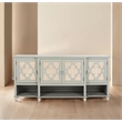 Safavieh Lecarlo Mirrored Wood Sideboard in Gray