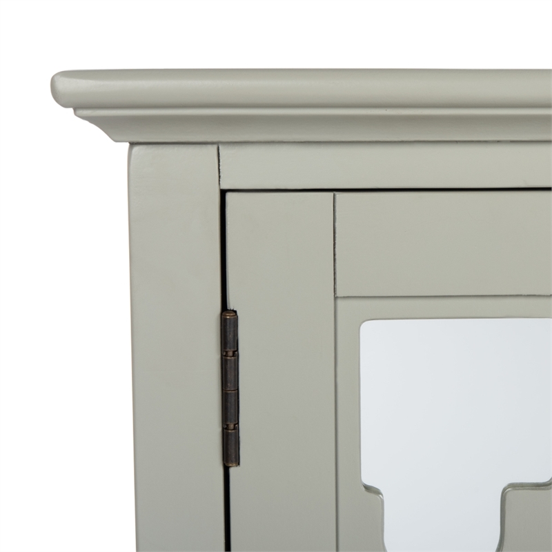 Safavieh Lecarlo Mirrored Wood Sideboard in Gray