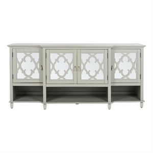 Safavieh Lecarlo Mirrored Wood Sideboard in Gray