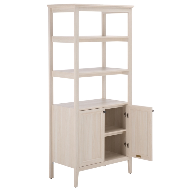 Safavieh Sondra 3 Shelf 1 Wood Cabinet Etagere in Oak