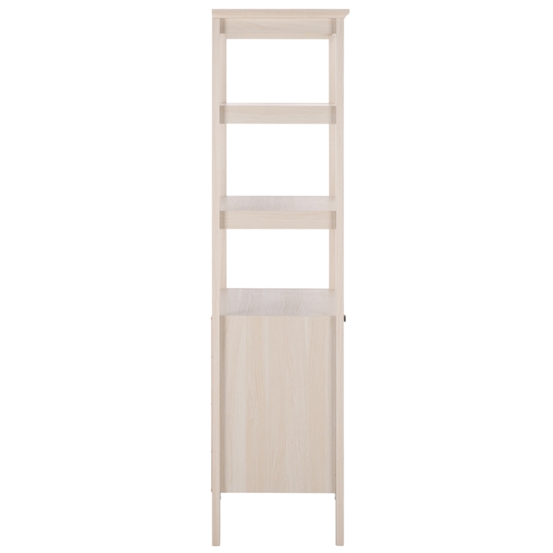 Safavieh Sondra 3 Shelf 1 Wood Cabinet Etagere in Oak