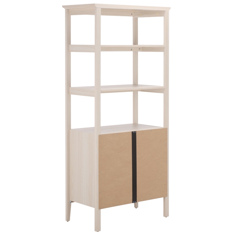 Safavieh Sondra 3 Shelf 1 Wood Cabinet Etagere in Oak