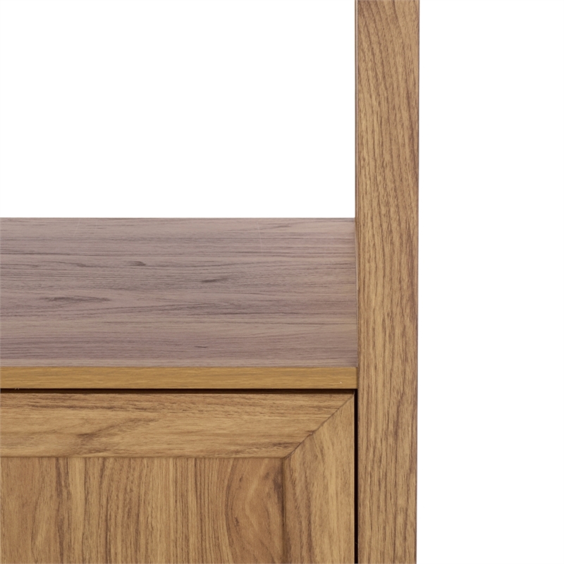 Safavieh Sondra 3 Shelf 1 Wood Cabinet Etagere in Oak