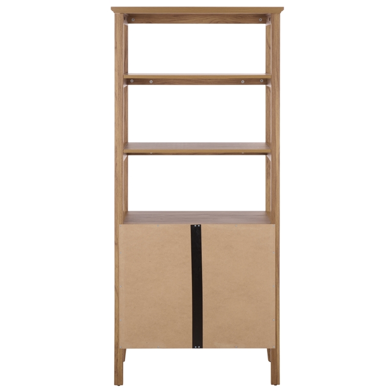 Safavieh Sondra 3 Shelf 1 Wood Cabinet Etagere in Oak