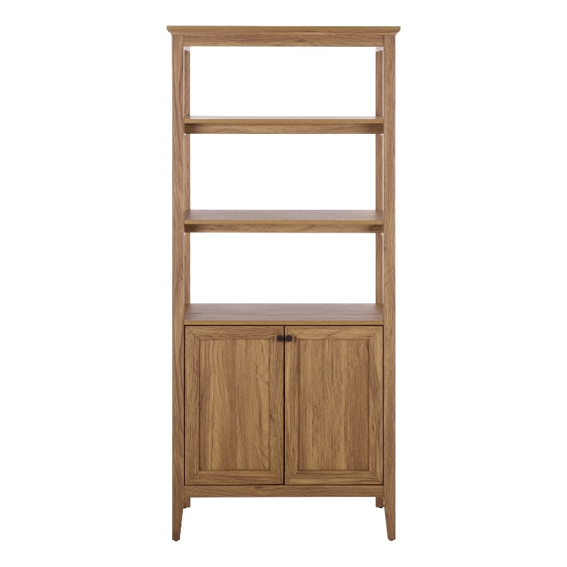 Safavieh Sondra 3 Shelf 1 Wood Cabinet Etagere in Oak