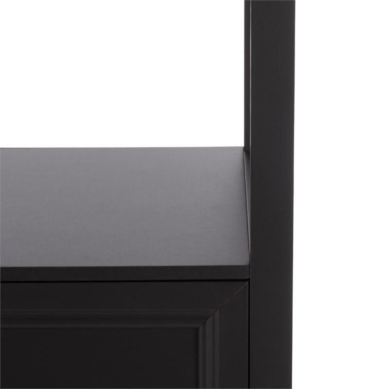 Safavieh Sondra 3 Shelf 1 Wood Cabinet Etagere in Black