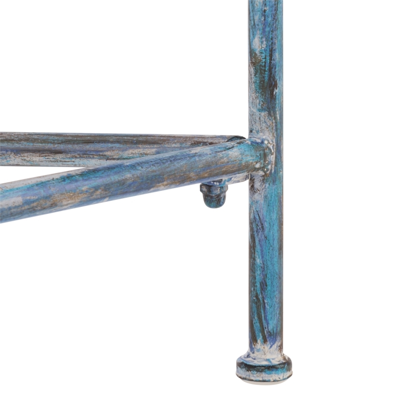Safavieh Caledonia Iron Chaise Lounge in Blue