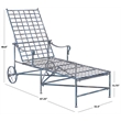 Safavieh Caledonia Iron Chaise Lounge in Blue