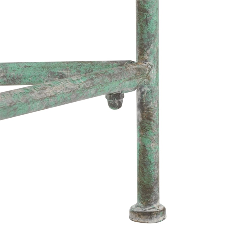Safavieh Caledonia Iron Chaise Lounge in Green