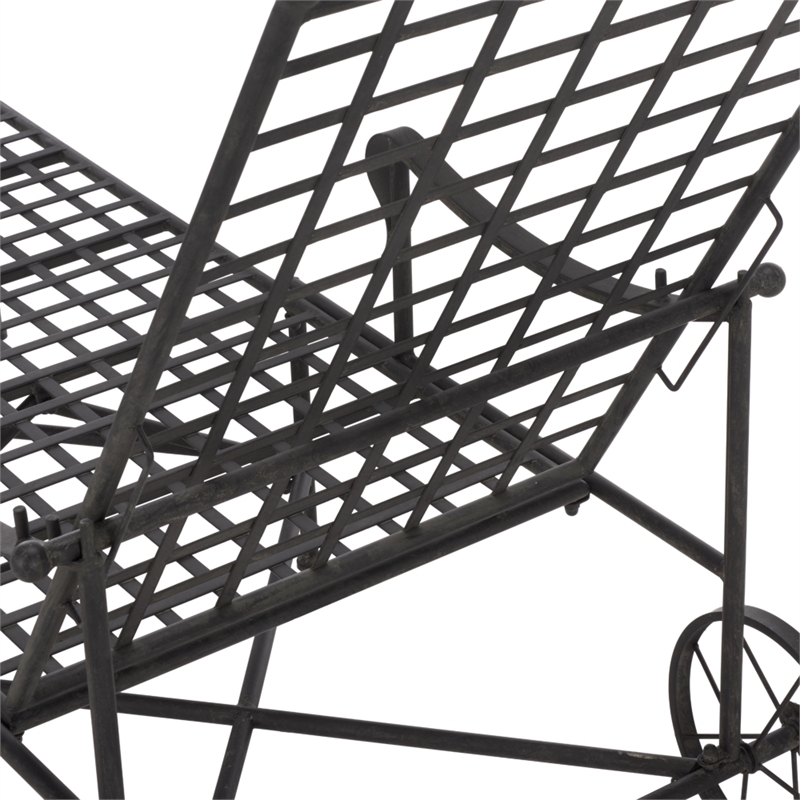 Safavieh Caledonia Iron Chaise Lounge in Black
