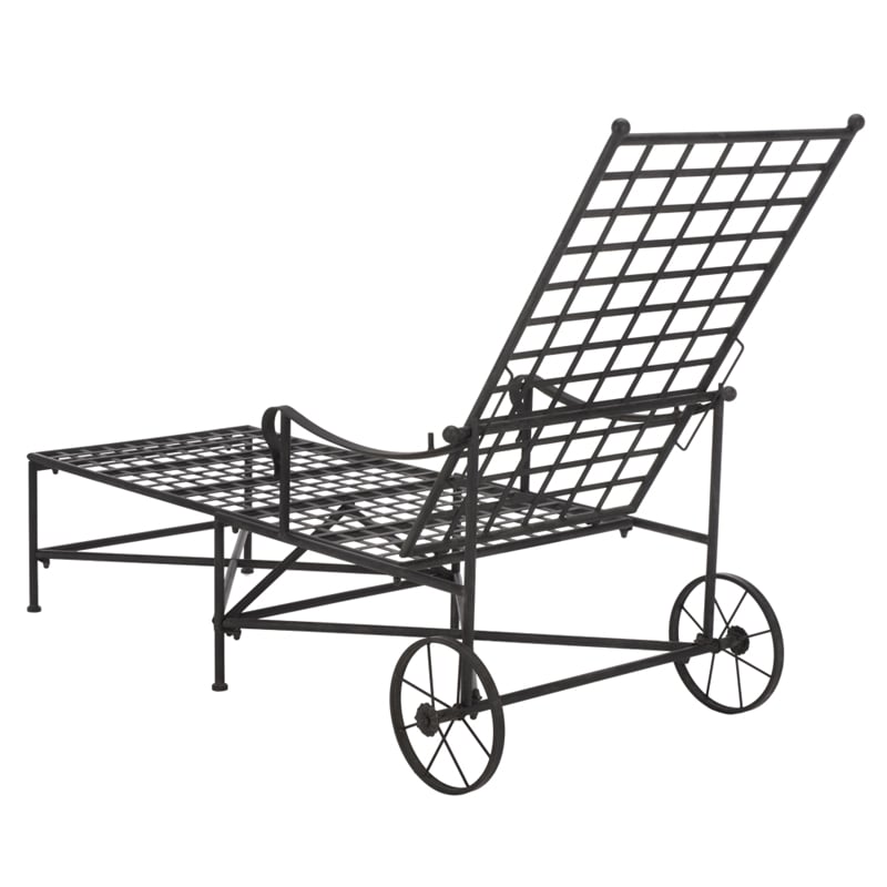 Safavieh Caledonia Iron Chaise Lounge in Black
