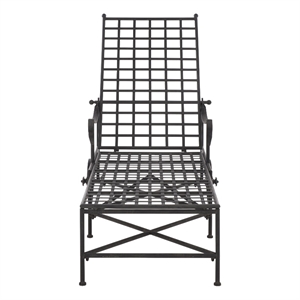 Safavieh Caledonia Iron Chaise Lounge in Black