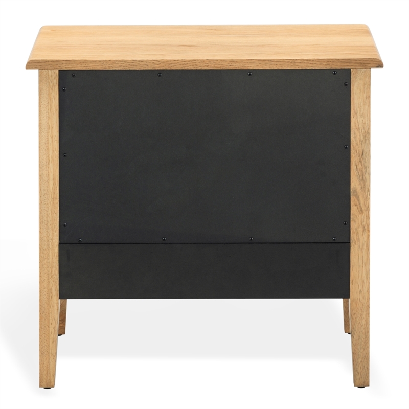 Safavieh Talia 2 Drawer Wood Nightstand in Brown / Oak