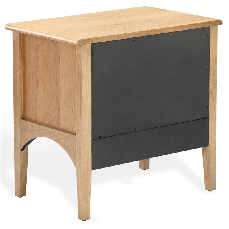 Safavieh Talia 2 Drawer Wood Nightstand in Brown / Oak
