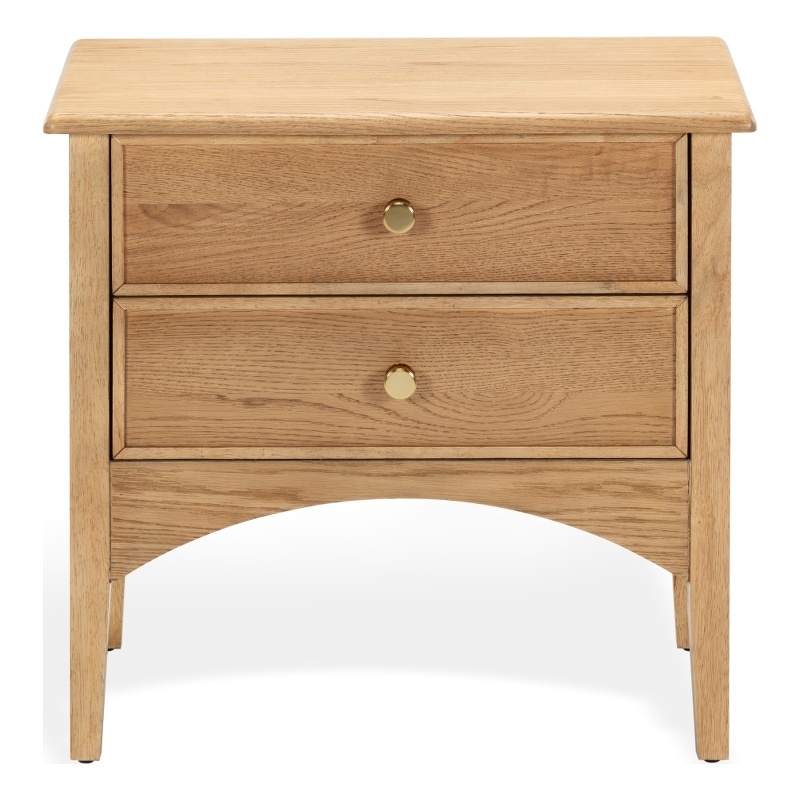 Safavieh Talia 2 Drawer Wood Nightstand in Brown / Oak