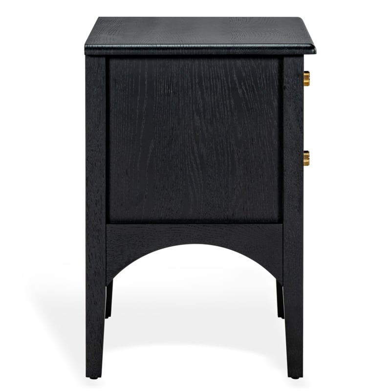Safavieh Talia 2 Drawer Wood Nightstand in Black