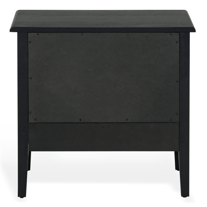 Safavieh Talia 2 Drawer Wood Nightstand in Black