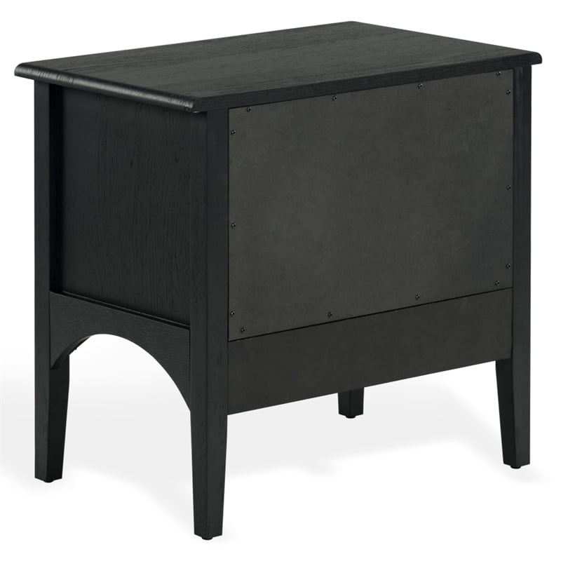 Safavieh Talia 2 Drawer Wood Nightstand in Black