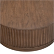 Safavieh Cynthia Rd Fluted  Wood Coffee Table in Brown / Oak