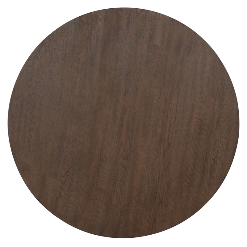 Safavieh Cynthia Rd Fluted  Wood Coffee Table in Brown / Oak