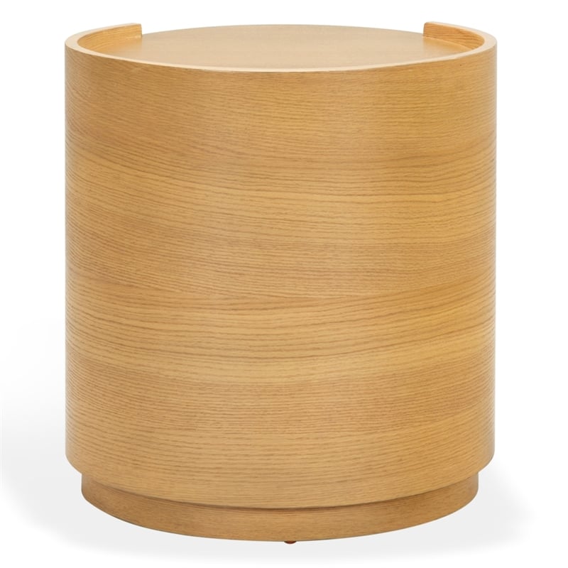 Safavieh Melissa Round 2 Drawer Wood Nightstand in Oak