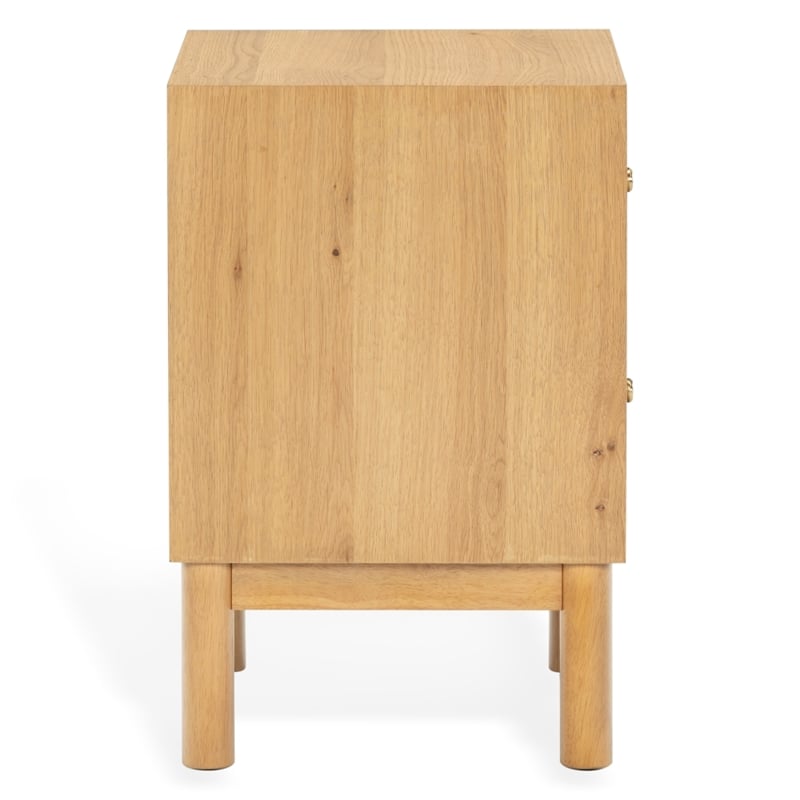 Safavieh Orion 2 Drawer Wood Nightstand in Oak