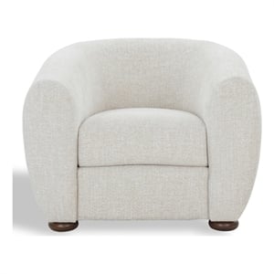 Safavieh Freddy Chenille and Wood Accent Chair in Taupe