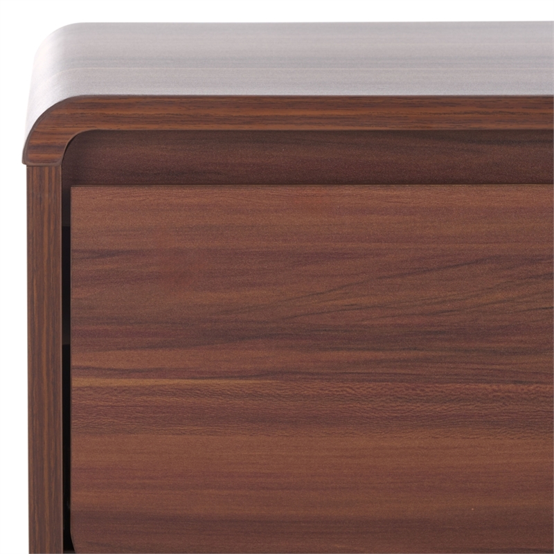 Safavieh Arsenio 1 Drawer Wood Nightstand in Walnut
