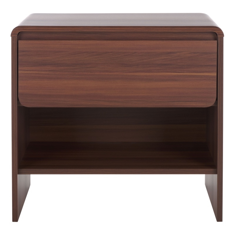 Safavieh Arsenio 1 Drawer Wood Nightstand in Walnut