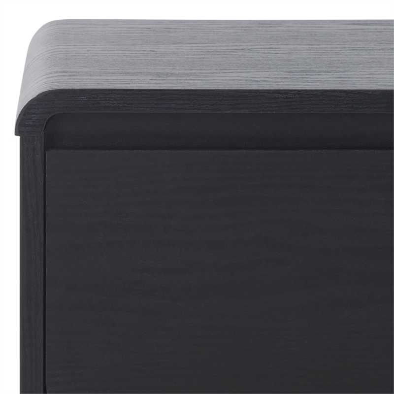 Safavieh Arsenio 1 Drawer Wood Nightstand in Black