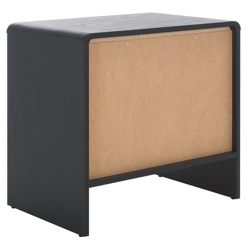 Safavieh Arsenio 1 Drawer Wood Nightstand in Black