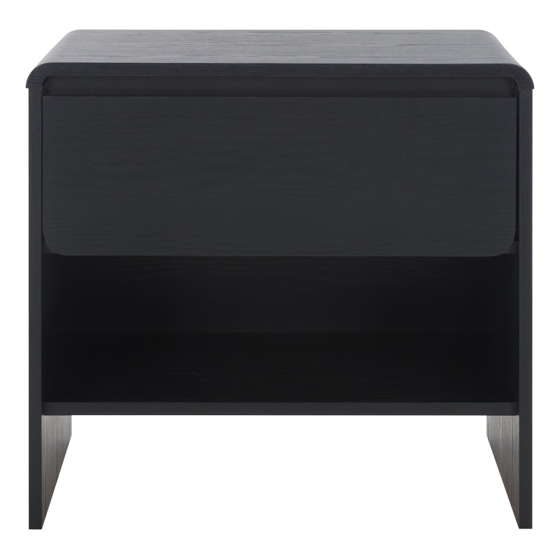 Safavieh Arsenio 1 Drawer Wood Nightstand in Black