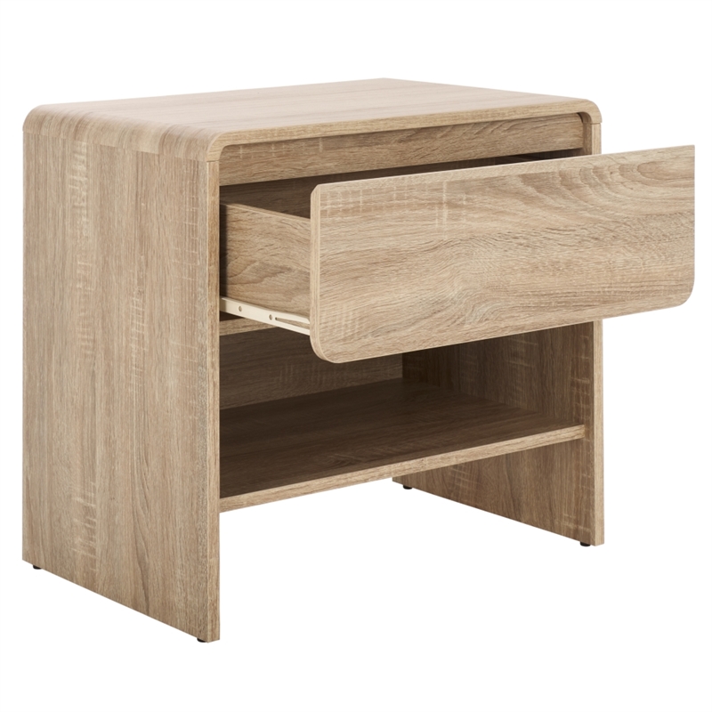 Safavieh Arsenio 1 Drawer Wood Nightstand in Cream