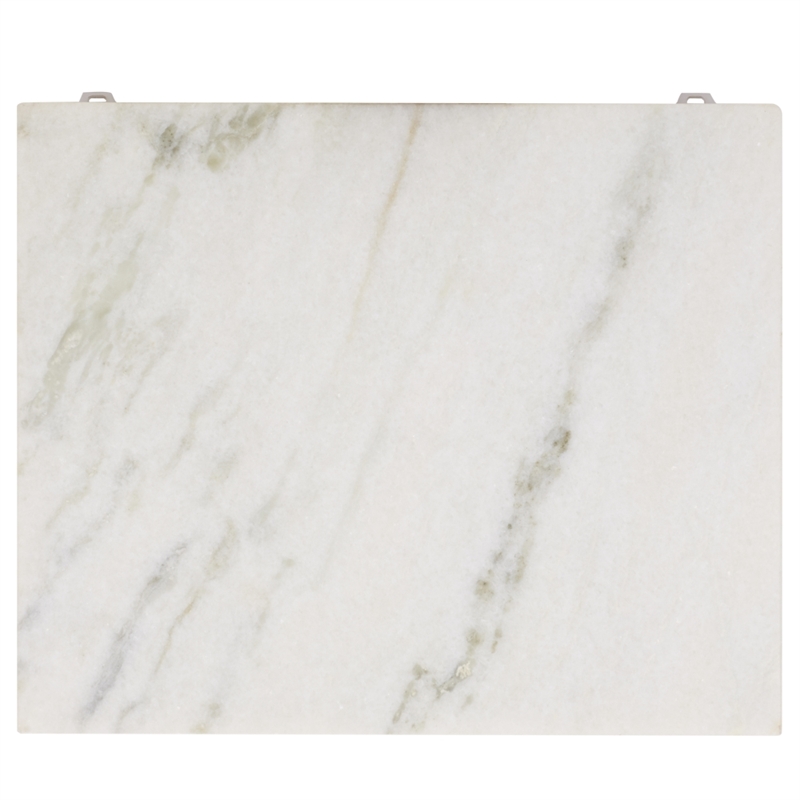 Safavieh Lyubov Marble and Wood Nightstand in White / Brown