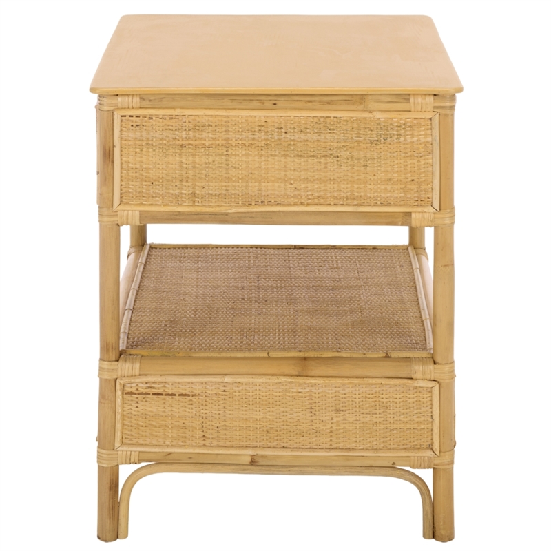 Safavieh Imari 1 Drawer 1 Shelf Wood Nightstand in Natural
