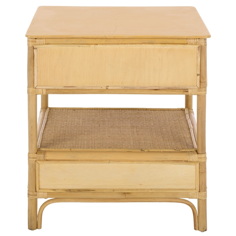 Safavieh Imari 1 Drawer 1 Shelf Wood Nightstand in Natural