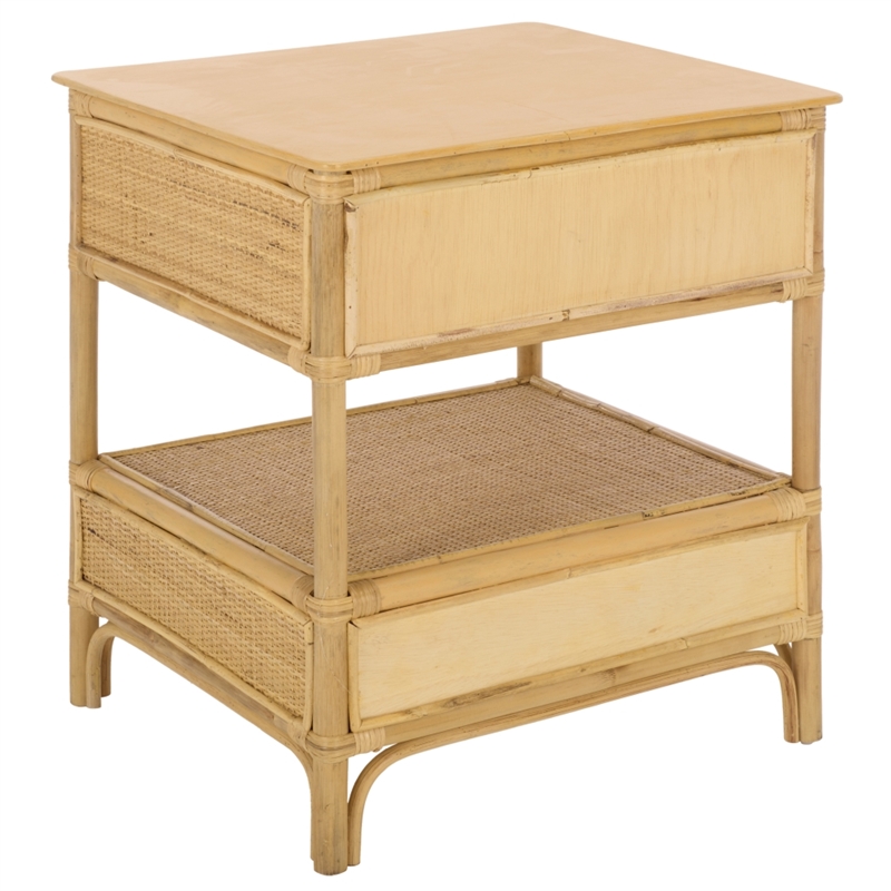 Safavieh Imari 1 Drawer 1 Shelf Wood Nightstand in Natural